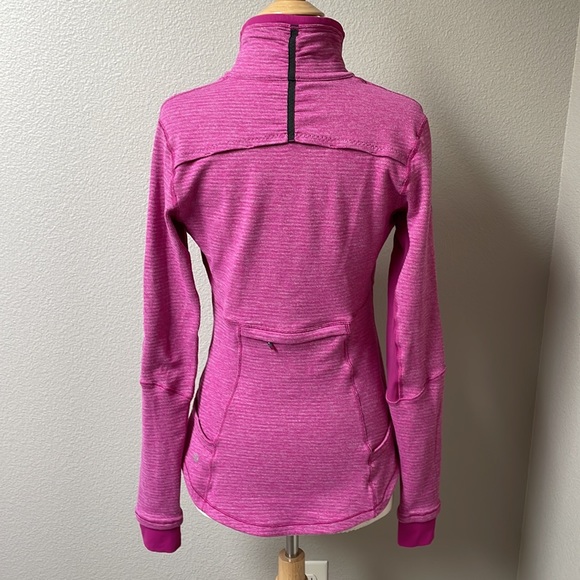Lululemon baserunner raspberry pink 6 long sleeve running hiking jacket 1/2 zip - Picture 5 of 7